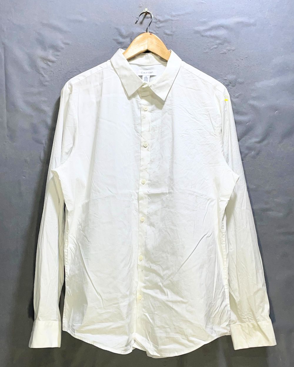 Calvin Klein White Cotton Shirt For Men Large | Preloved Labels