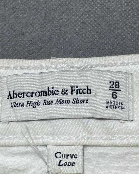 Abercrombie & Fitch White Jeans Short For Women Small