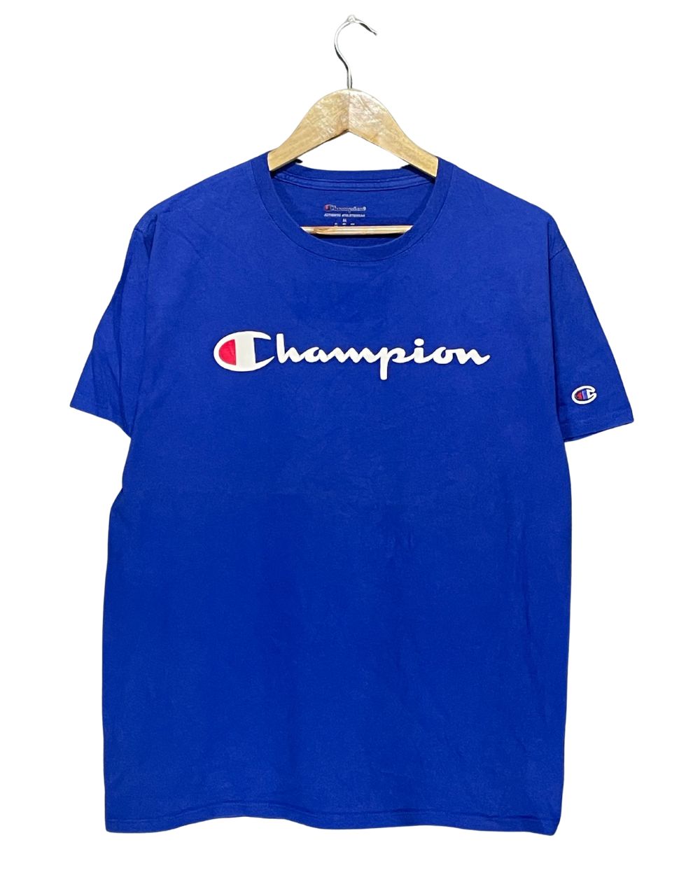 Champion Blue T Shirt For Men Medium