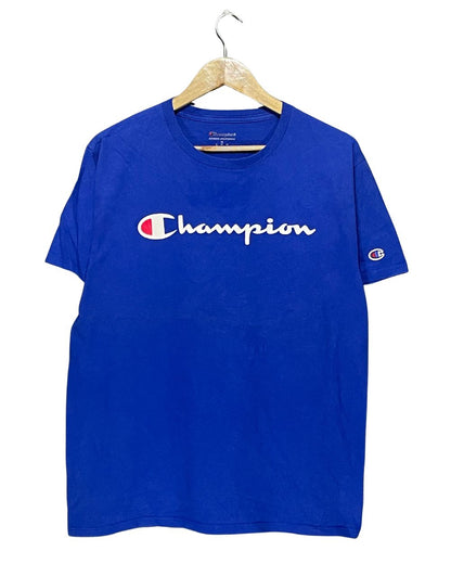 Champion Blue T Shirt For Men Medium