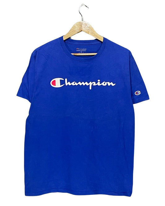 Champion Blue T Shirt For Men Medium
