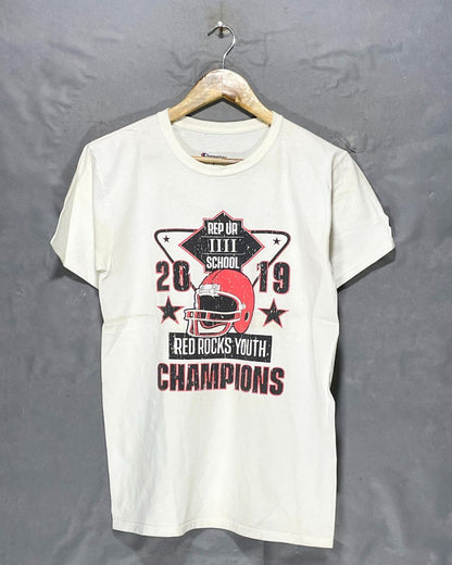 Champion White T Shirt For Men Small