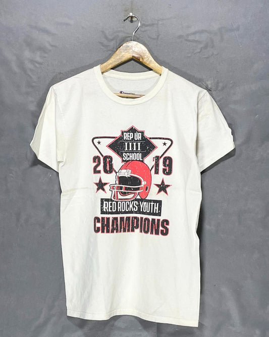Champion White T Shirt For Men Small