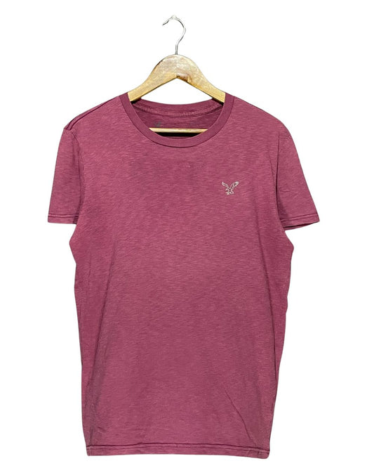 American Eagle Maroon T Shirt For Men Medium