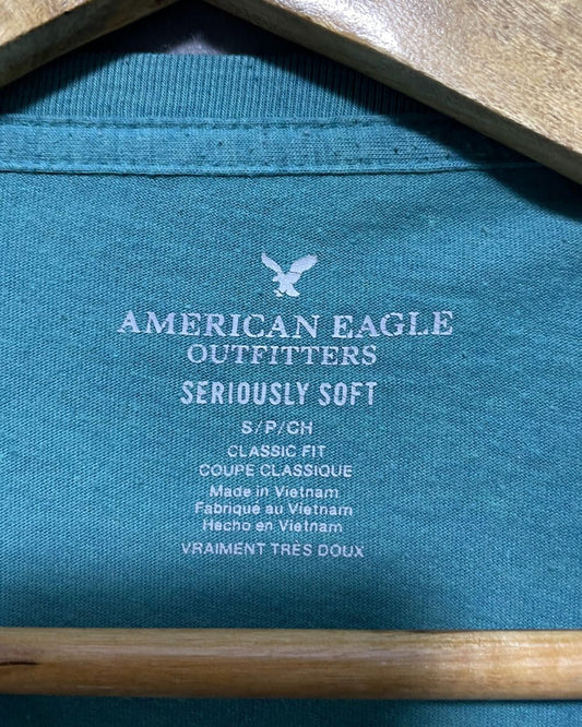 American Eagle Green T Shirt For Men Small