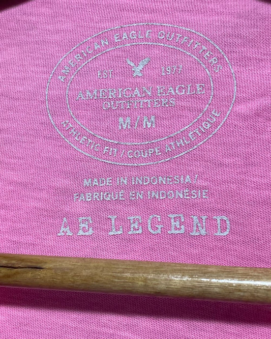 American Eagle Pink T Shirt For Men Medium