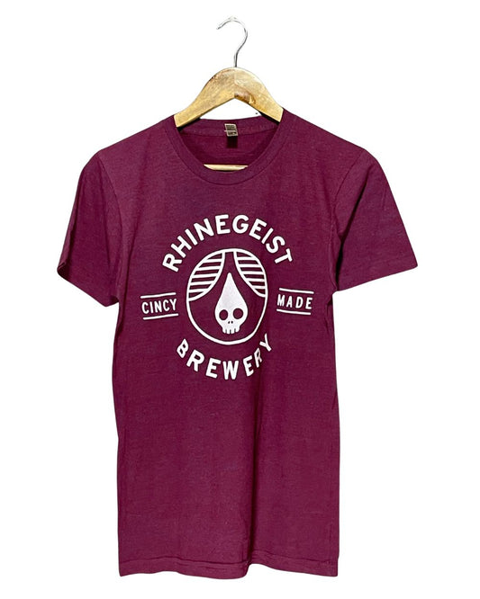 American Apparel Maroon T Shirt For Men Small
