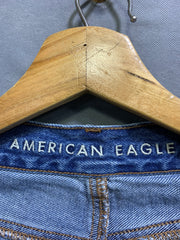 American Eagle Branded Original Jeans Blue Short For Women