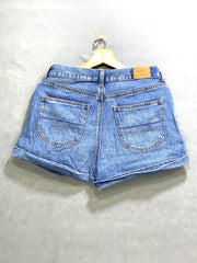 American Eagle Branded Original Jeans Blue Short For Women