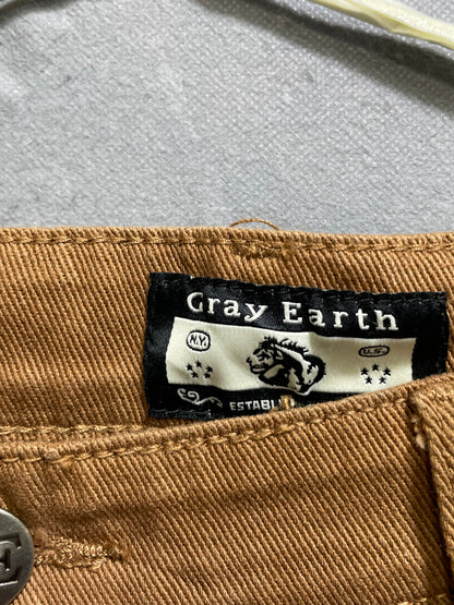 Gray Earth Brown Jeans For Men XL