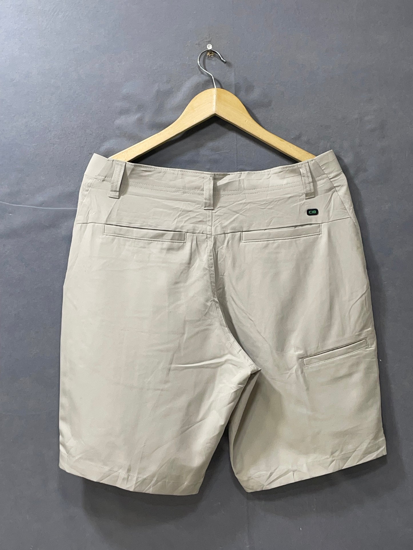Haggar Khaki Cotton Short For Men M