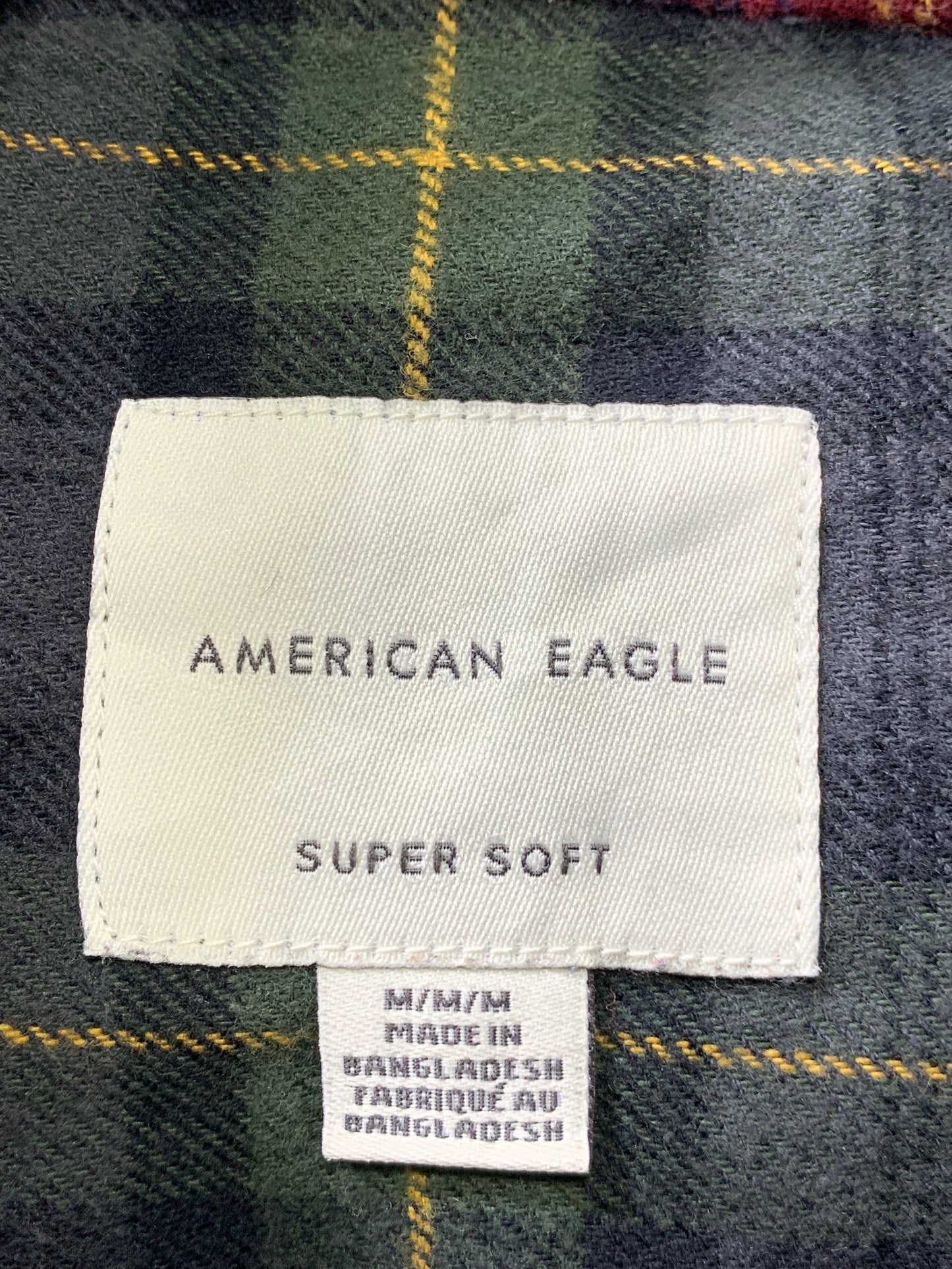 American Eagle Multi Cotton Winter Hood Shirt For Men M