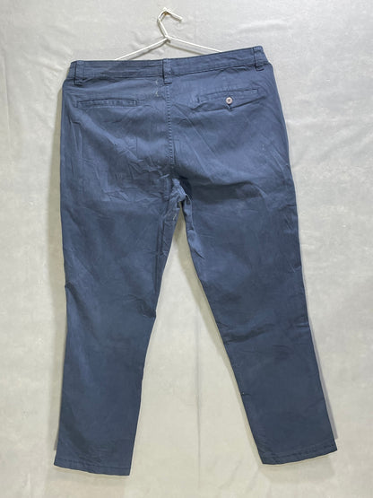 George Blue Cotton Dress Pant For Men L