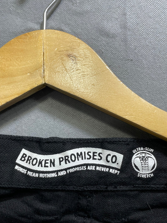 Broken Promises Black Jeans For Men XS
