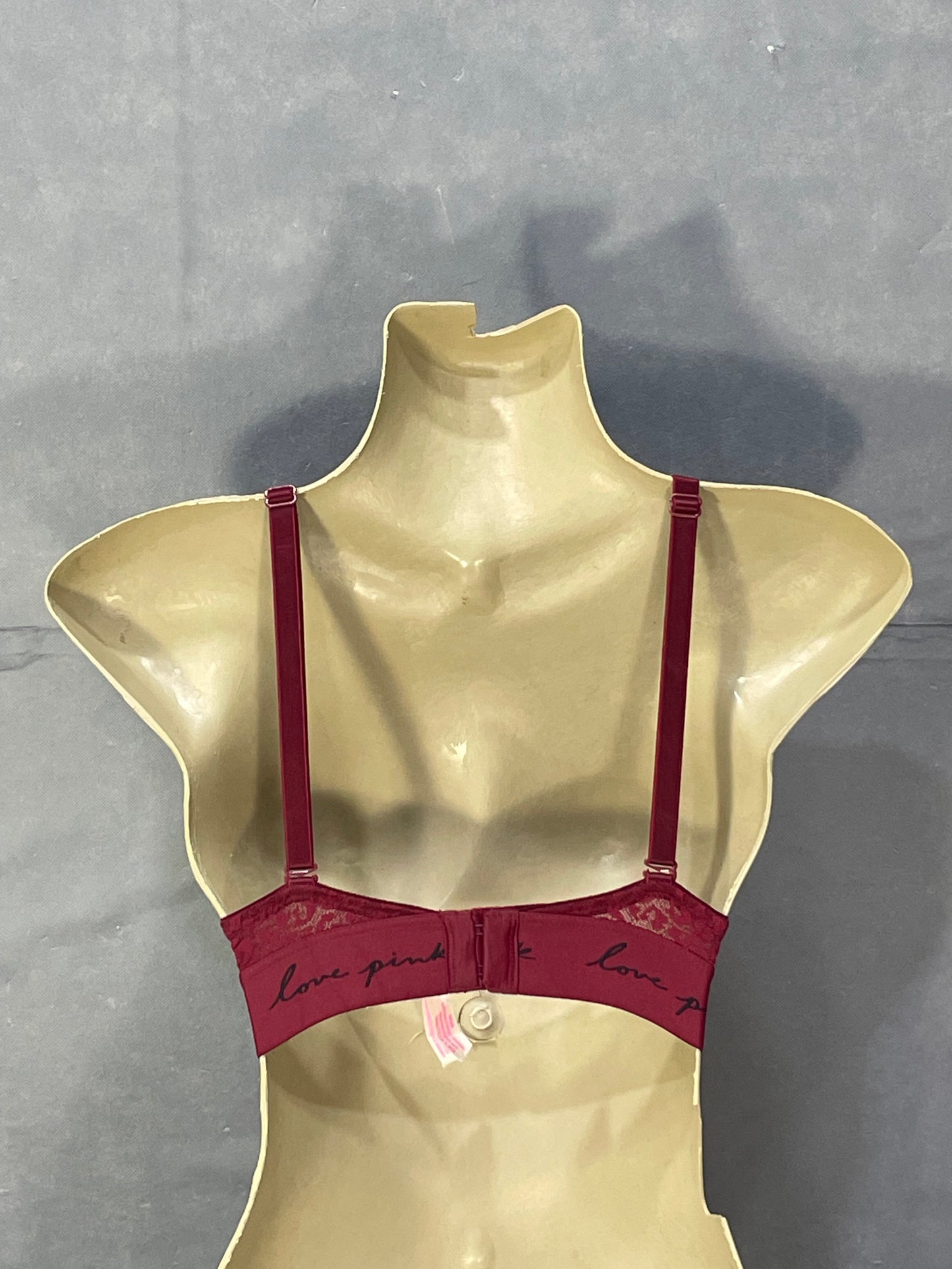 Pink Sports Maroon Gym Bra For Women L