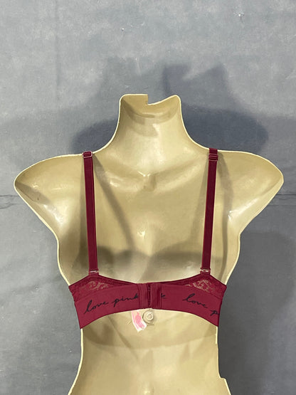 Pink Sports Maroon Gym Bra For Women L