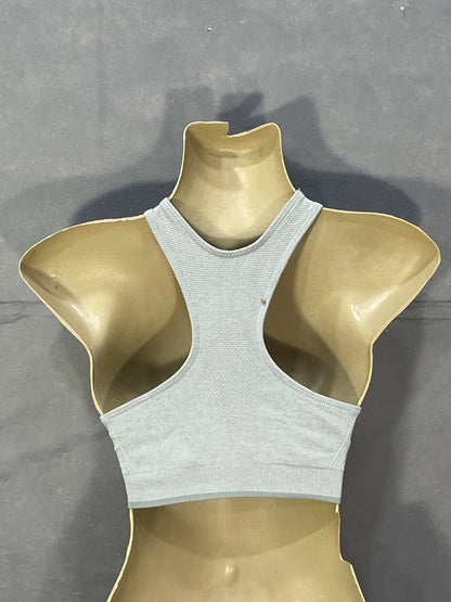 Champion Gray Sports Gym Bra For Women M