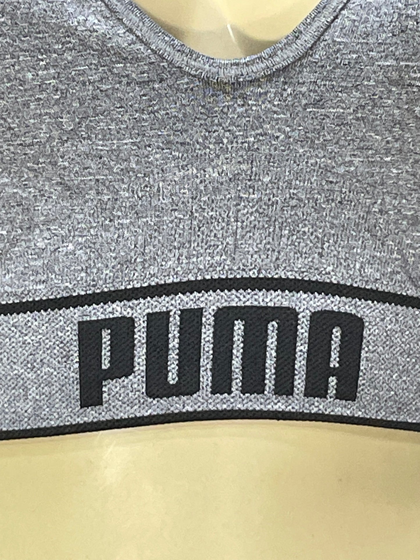 Puma Gray Sports Gym Bra For Women M