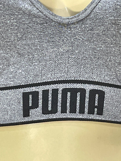 Puma Gray Sports Gym Bra For Women M