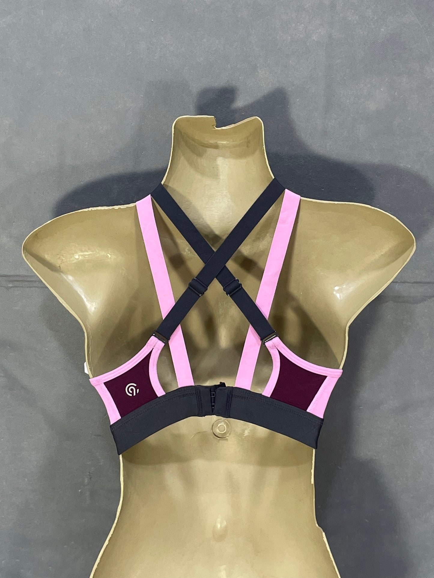 Power Shape Maroon Sports Gym Bra For Women XS