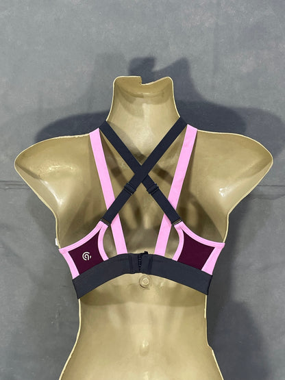 Power Shape Maroon Sports Gym Bra For Women XS