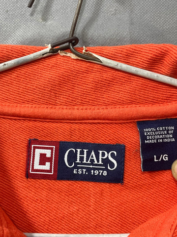 Chaps Orange For Men Sweatshirt Large