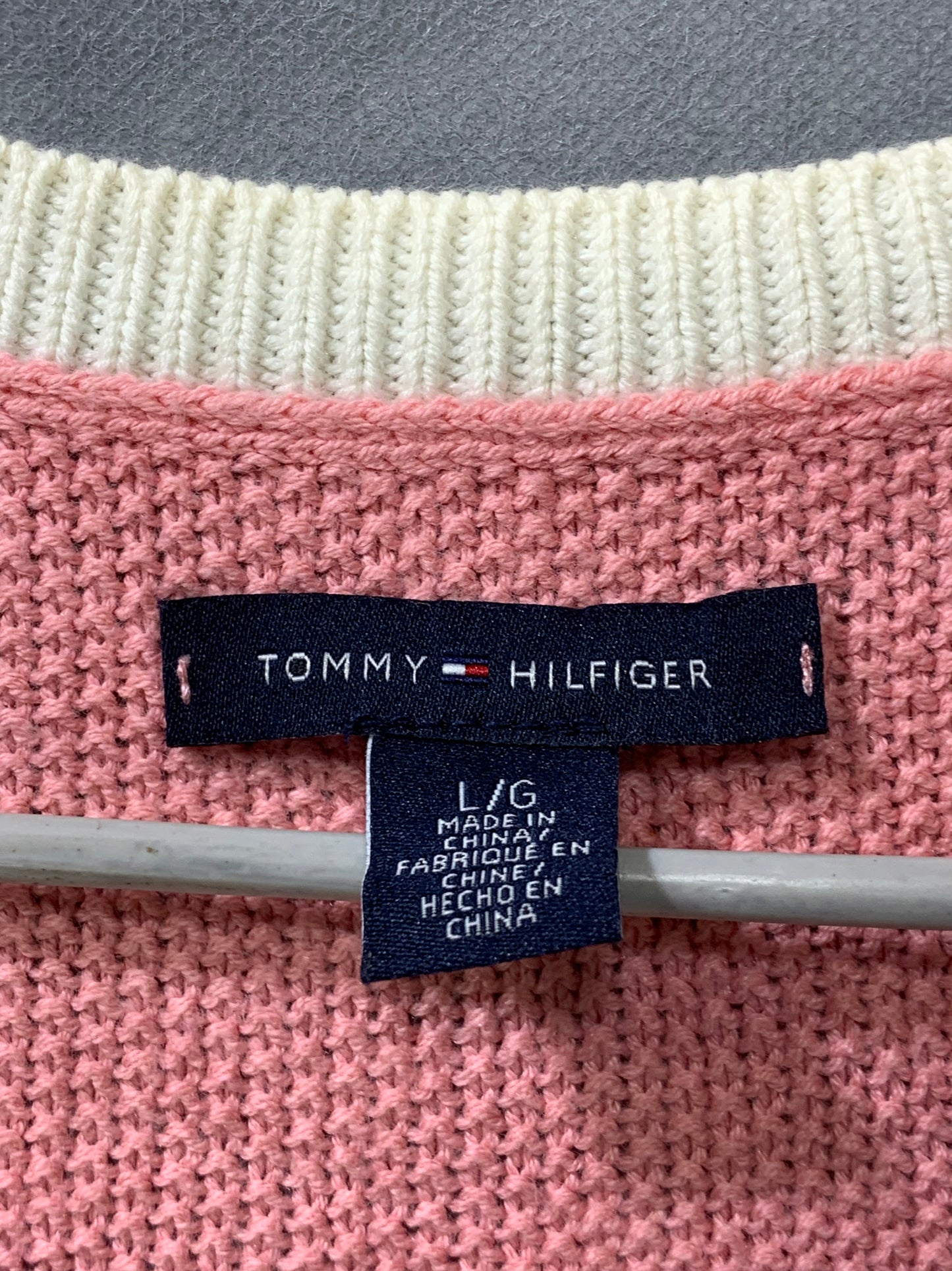 Tommy Hilfiger Pink Cotton For Women T Shirt L