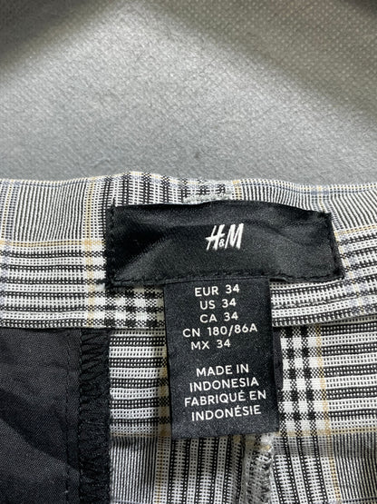H&M Gray Polyester Dress Pant For Men M