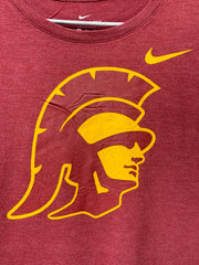 Nike The Tee Maroon Cotton For Women T Shirt X Large