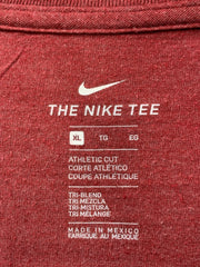 Nike The Tee Maroon Cotton For Women T Shirt X Large