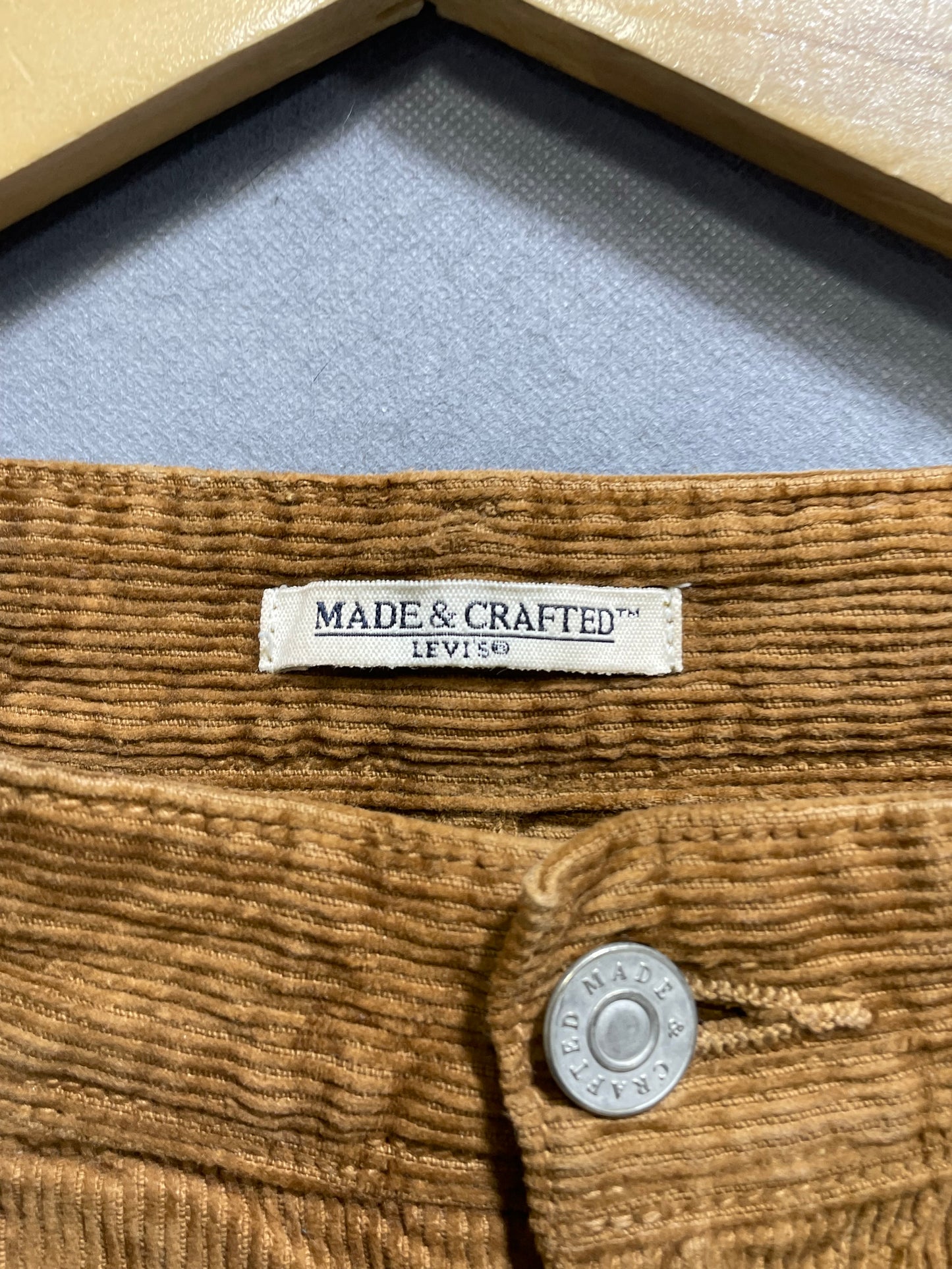 Made & Crafted Brown Corduroy Jeans For Men M