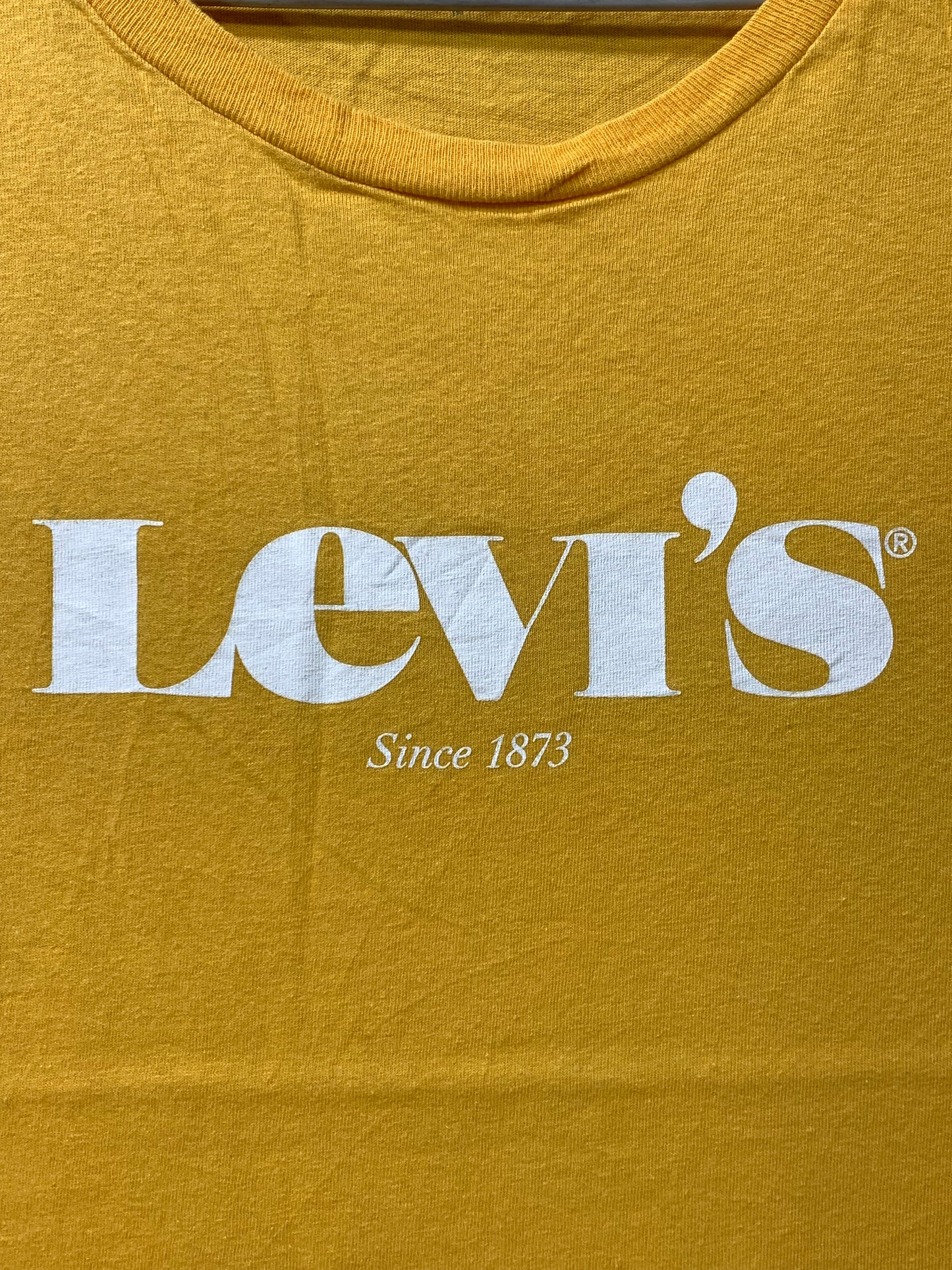 Levi's Yellow Cotton For Women T Shirt M