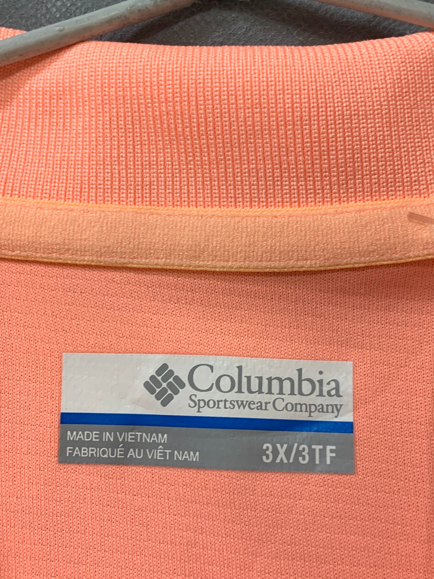 Columbia Orange Sports For Women Polo T Shirt 3X Large