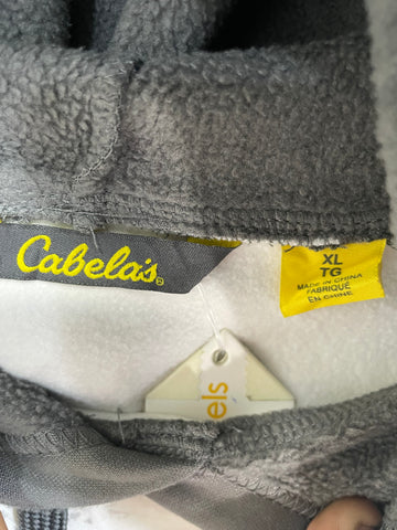 CABELAS White For Polyester Fleece Men Hoodie X Large