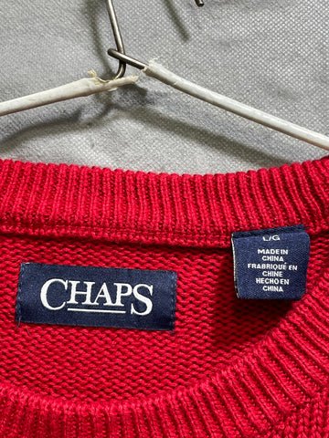 CHAPS Red For Wool Winter Men Sweater L