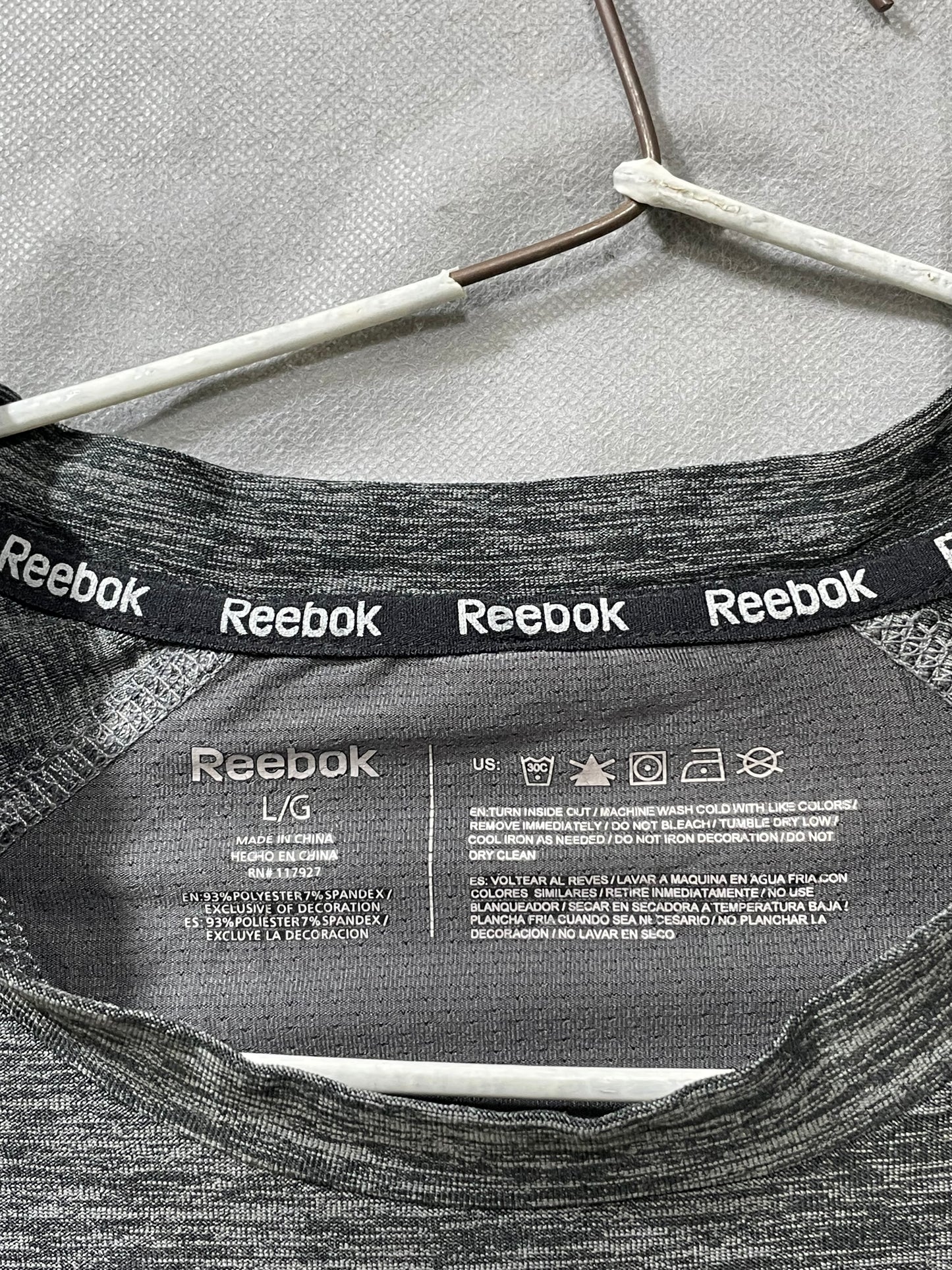 Reebok Gray Sport For Women T Shirt Large