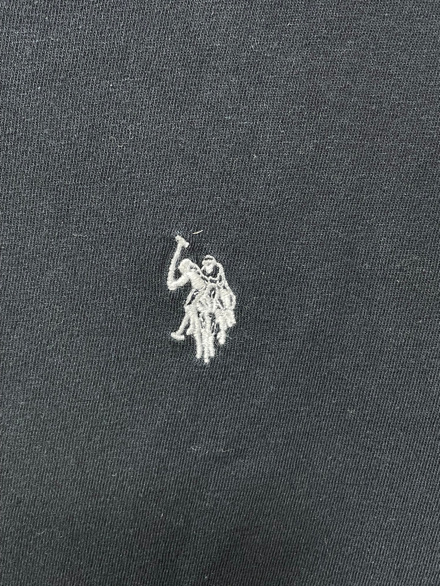 U.S Polo Assn Black Cotton T Shirt For Men Medium