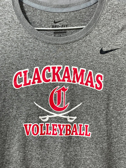 Nike Dri Fit Gray Sport For Women T Shirt Medium