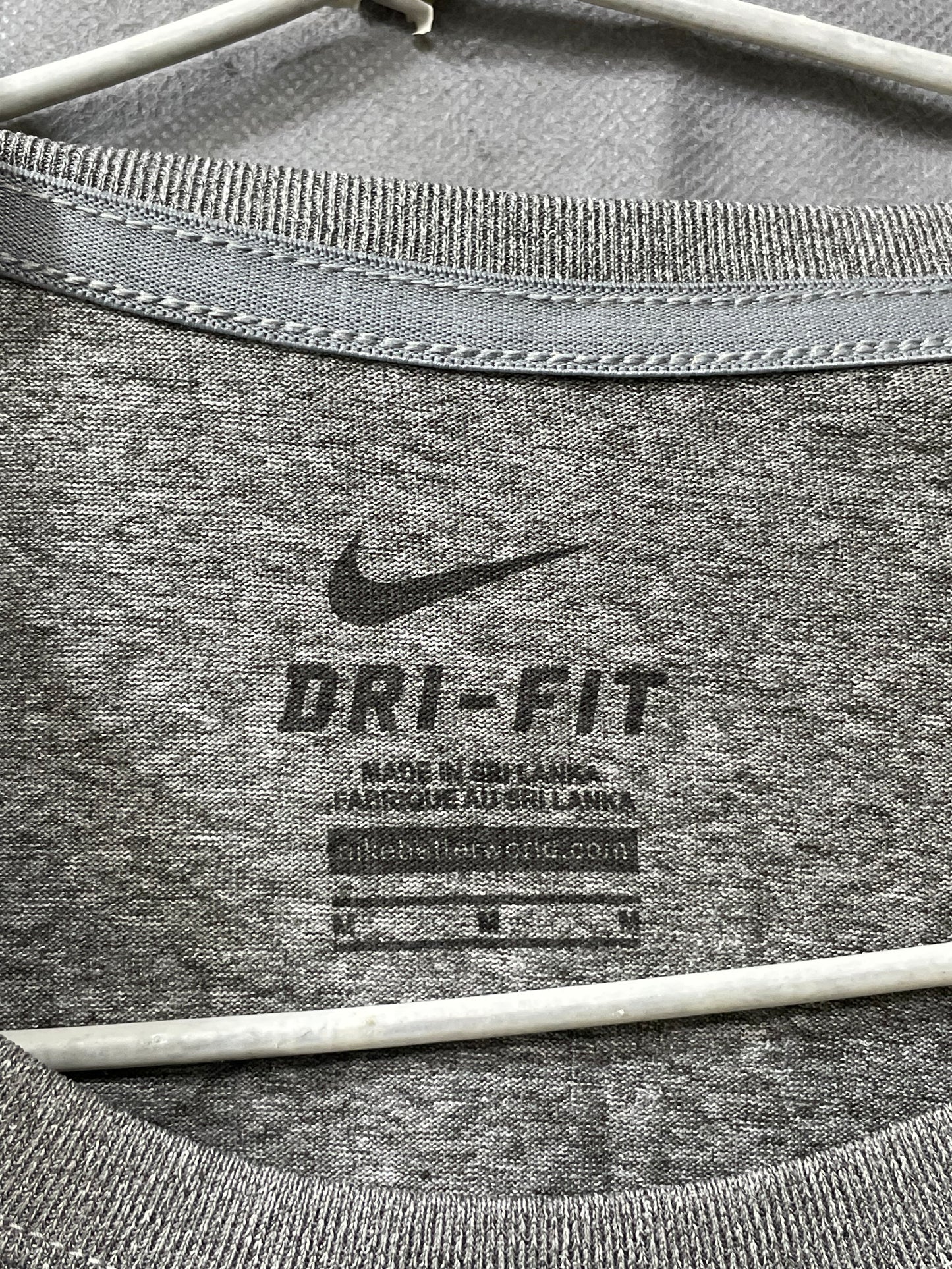 Nike Dri Fit Gray Sport For Women T Shirt Medium
