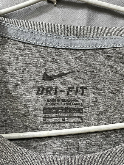 Nike Dri Fit Gray Sport For Women T Shirt Medium