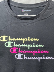 Champion Black Sport For Women T Shirt X Large
