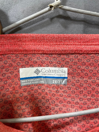 Columbia Orange Sport For Women T Shirt XX Large
