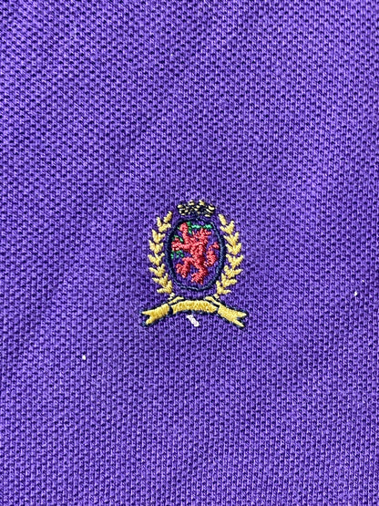 Tommy Hilfiger Purple Branded Original Cotton Polo T Shirt For Men M