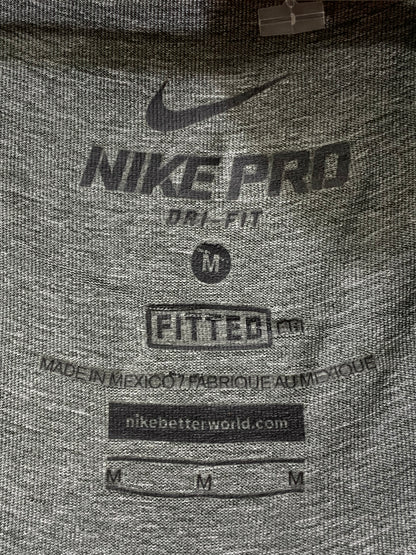 Nike Pro Gray Sports For Women T Shirt M