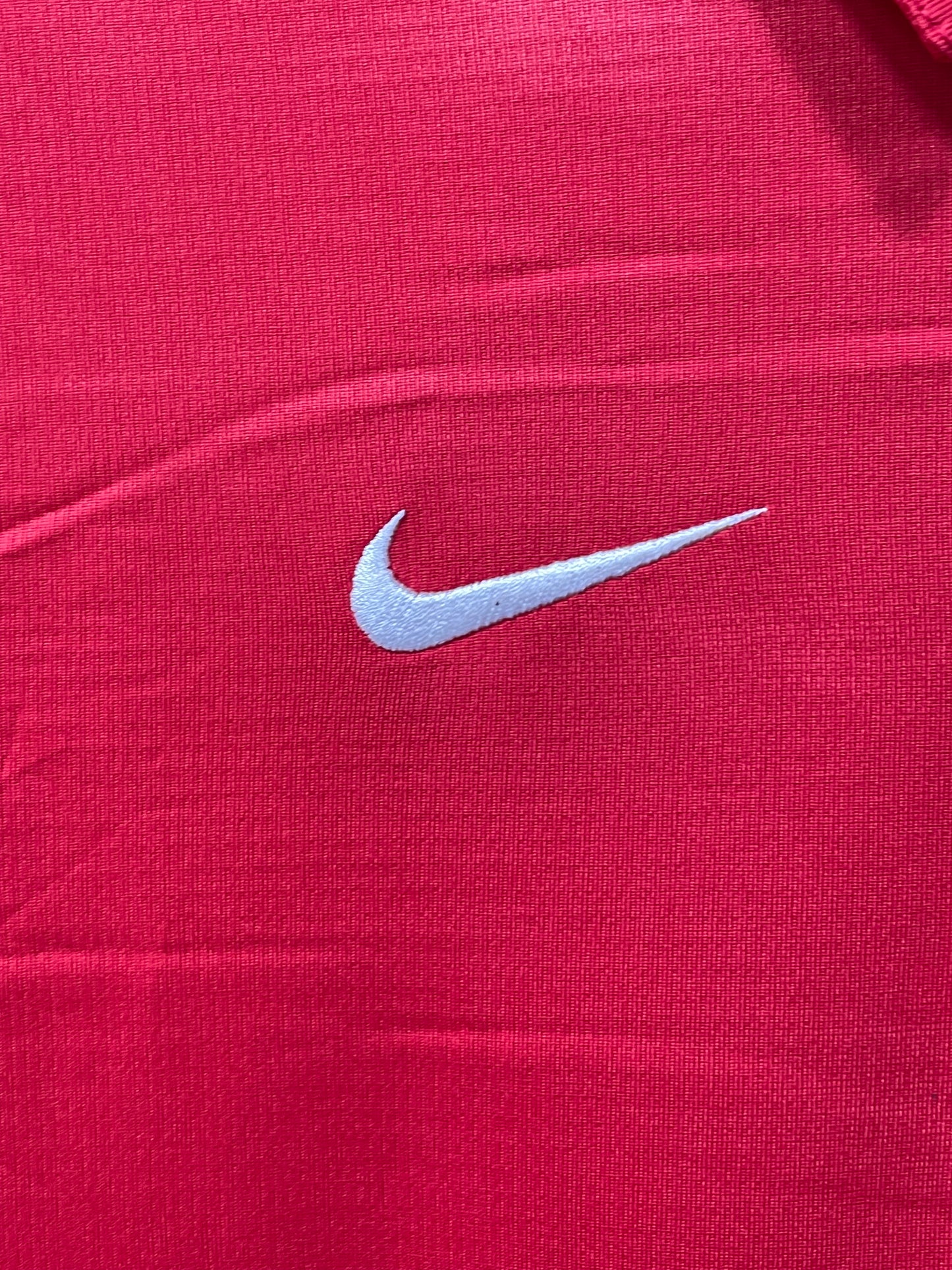 Nike Red Sport For Women Polo T Shirt Large