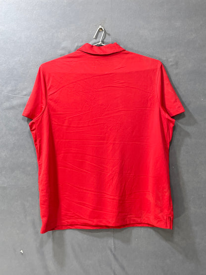 Nike Red Sport For Women Polo T Shirt Large