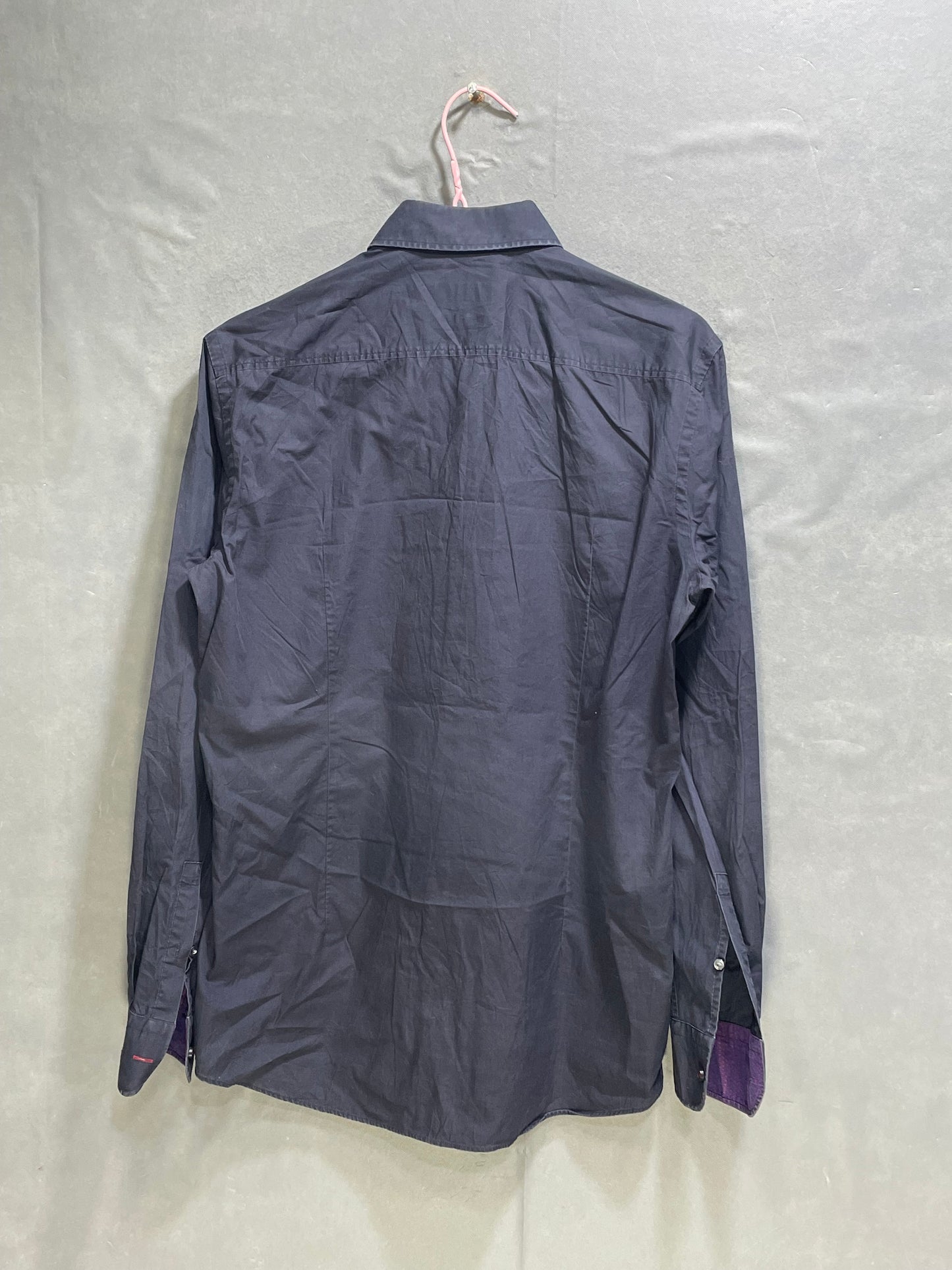 Hugo Boss Blue Cotton Shirt For Men M