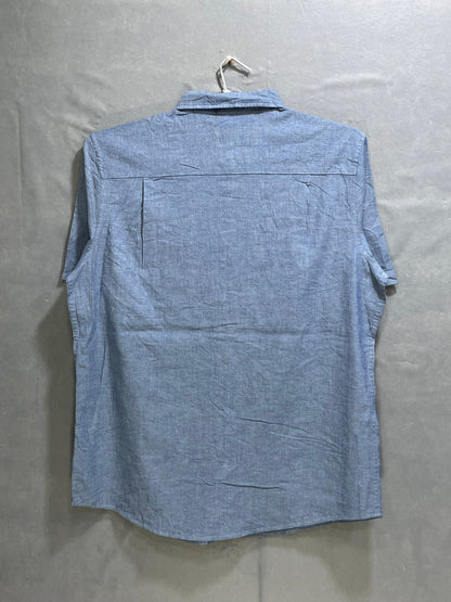 George Blue Cotton Shirt For Men L