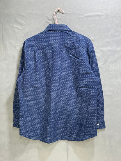 Nautica Blue Cotton Shirt For Men L