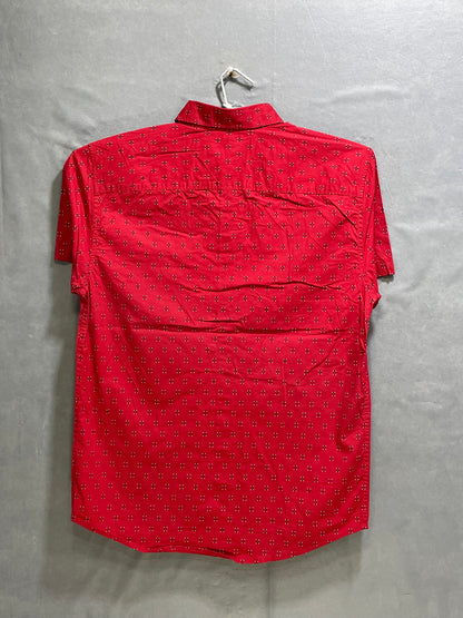 Guess Red Cotton Shirt For Men M